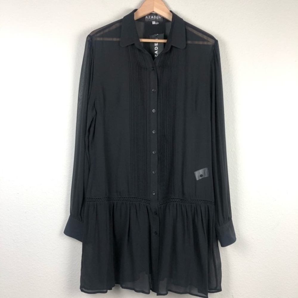 AZADEH BLACK SILK DRESS 4